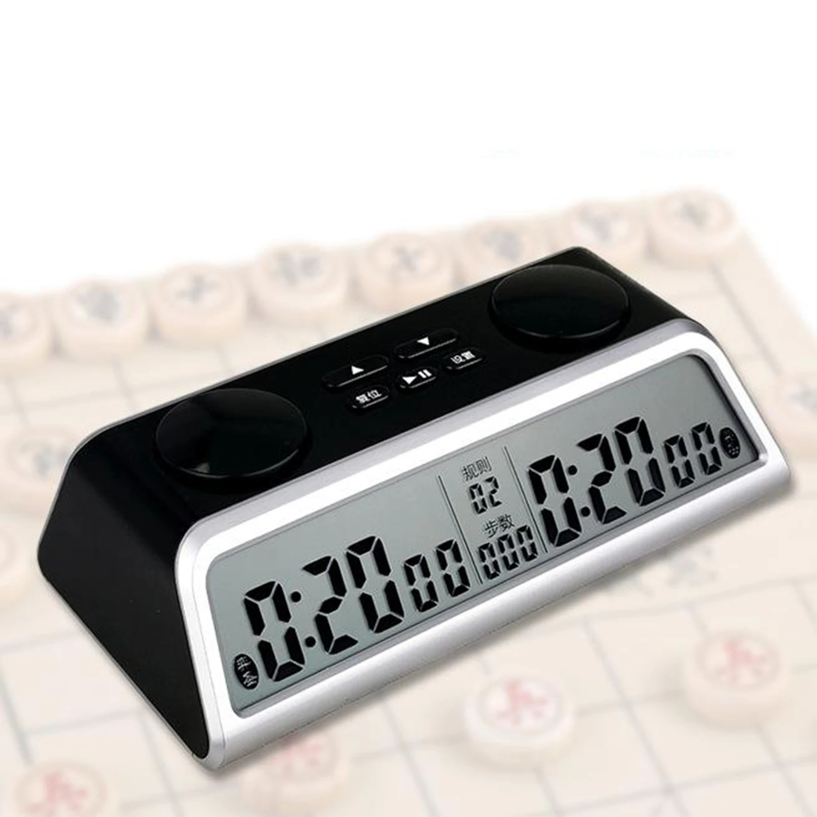 Travel Chess Digital Timer Chess Clock Count Up Down Board Game Clocks Black