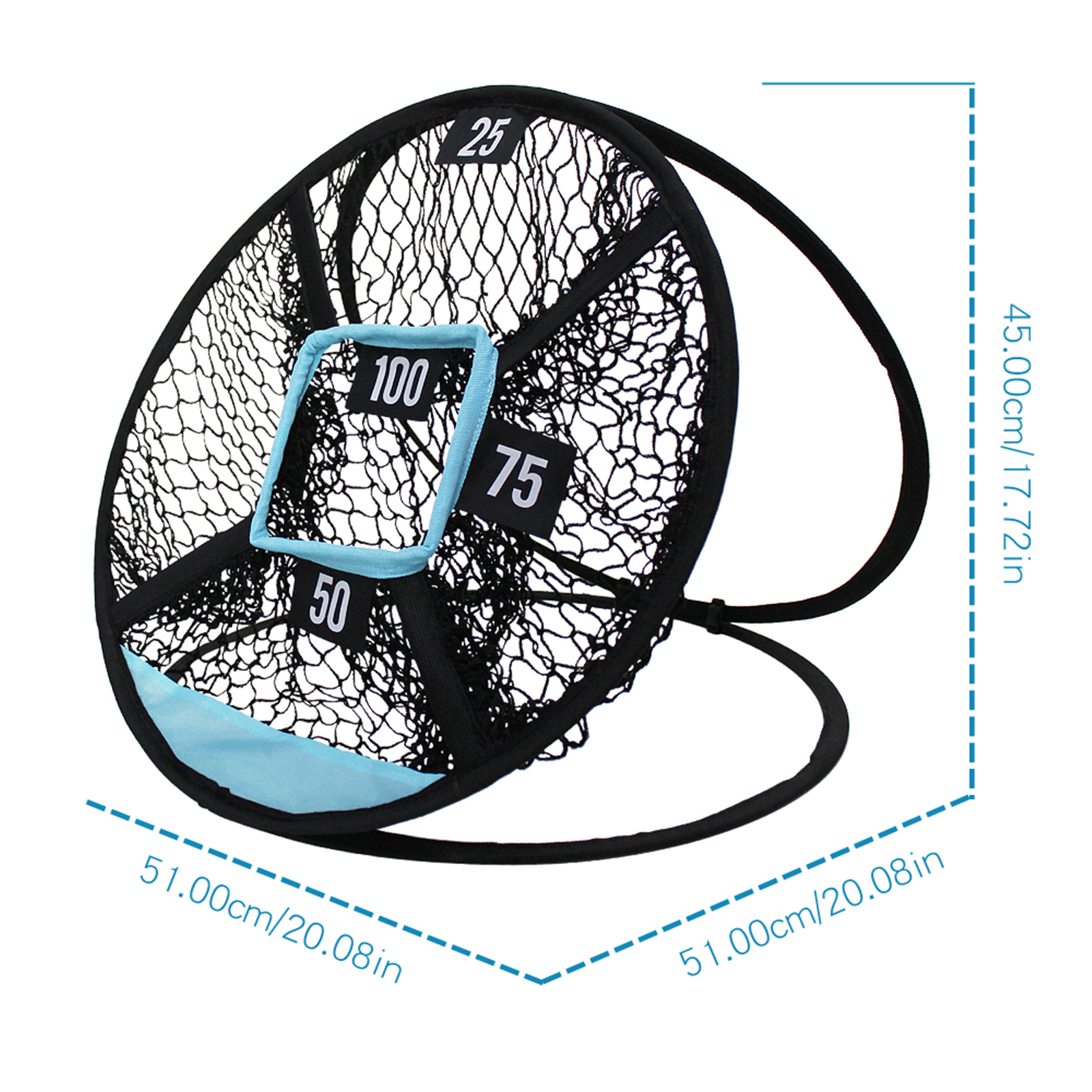 Foldable Golf Chipping Net  Up Putting Training Aid Yard Indoor Driving Range Foldable Hitting 5-Hole Trainer Netting