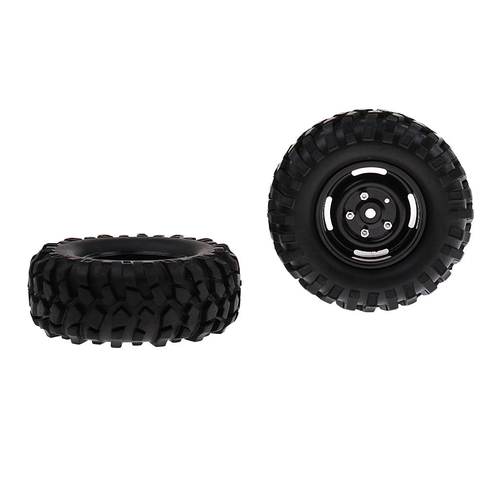 Set/2pcs Wheels Tire for 1:10 RC Rock Crawler Cars Truck  SCX10 96mm