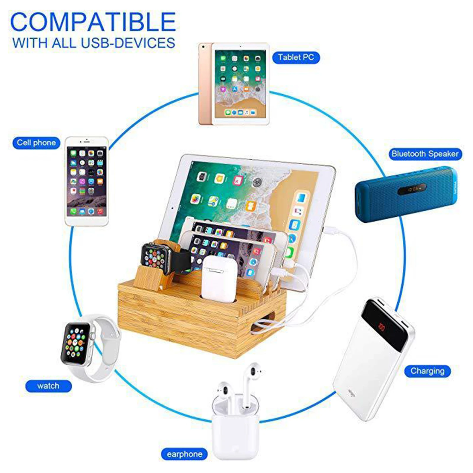 Mobile Charging Dock Station Holder Stand Organizer for IWatch  11 12