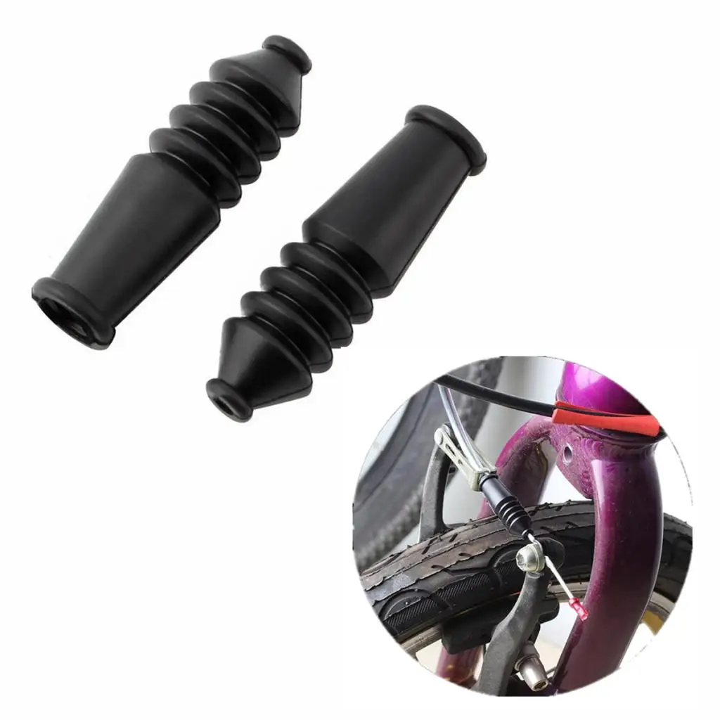 10pcs Bicycle Brake Boot Rubber End Protector Cover, Cycling Brake Cable Tail Cap Protection