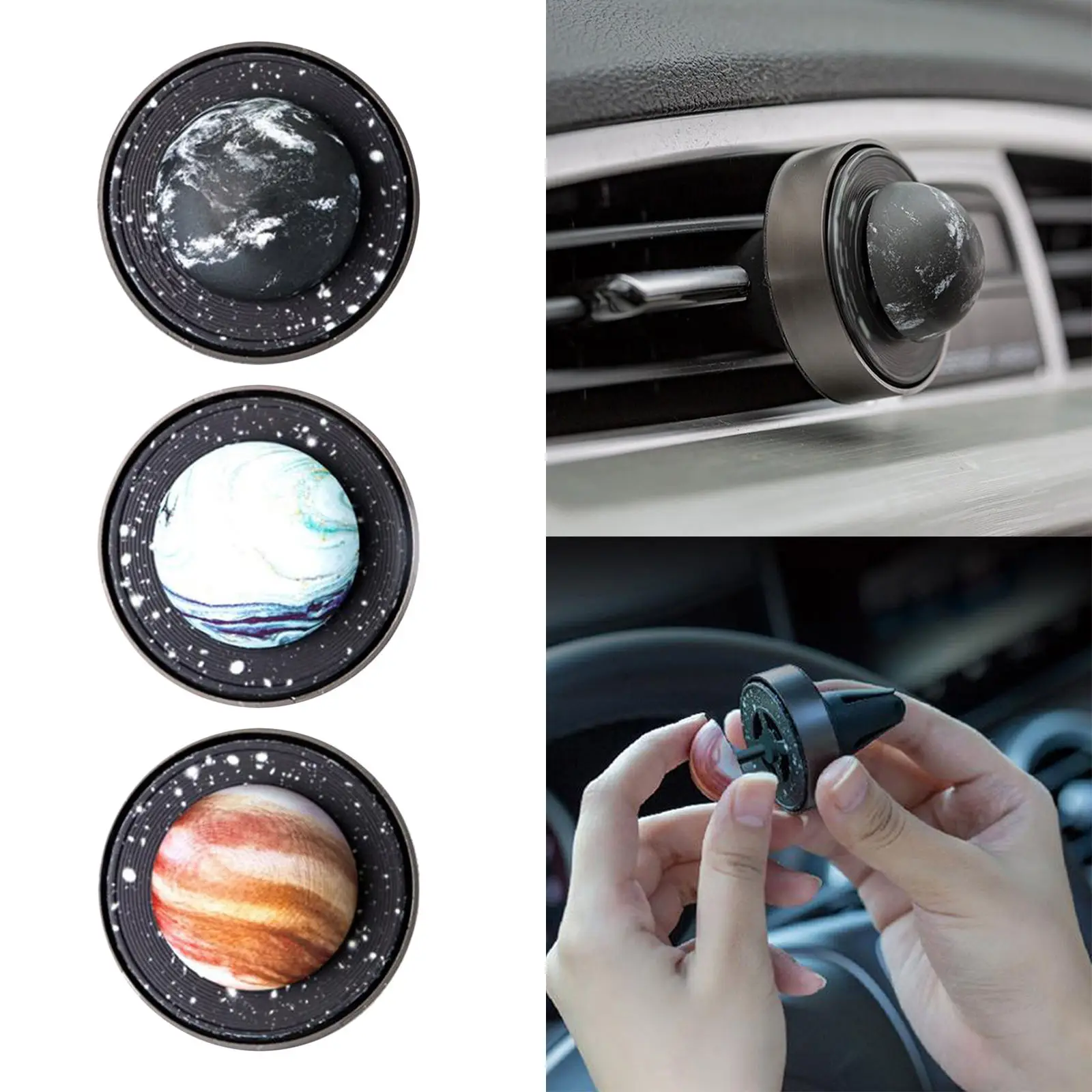 Car Air-Conditioning Vent Clip Perfume Diffuser Smell Refresh Release Fragrance, Remove Odor
