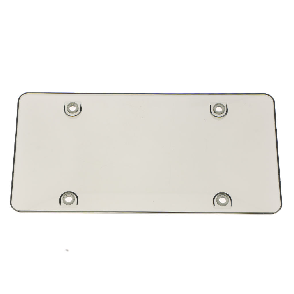 2 Pieces License Plate Frames Convex Surface Cover UV Protection Shield