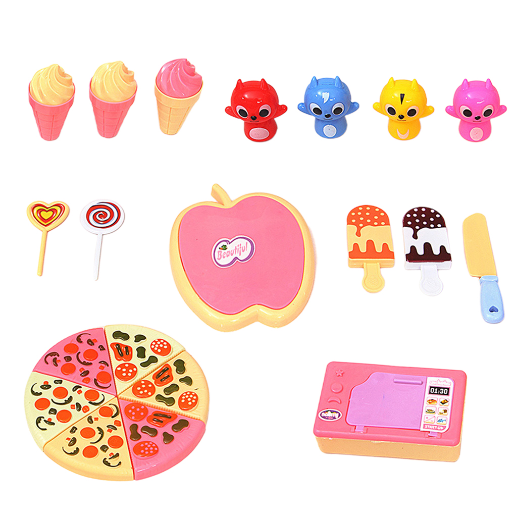 Children Tasty Snack Playset Pretend Play Dollhouse Birthday Roleplay Toys