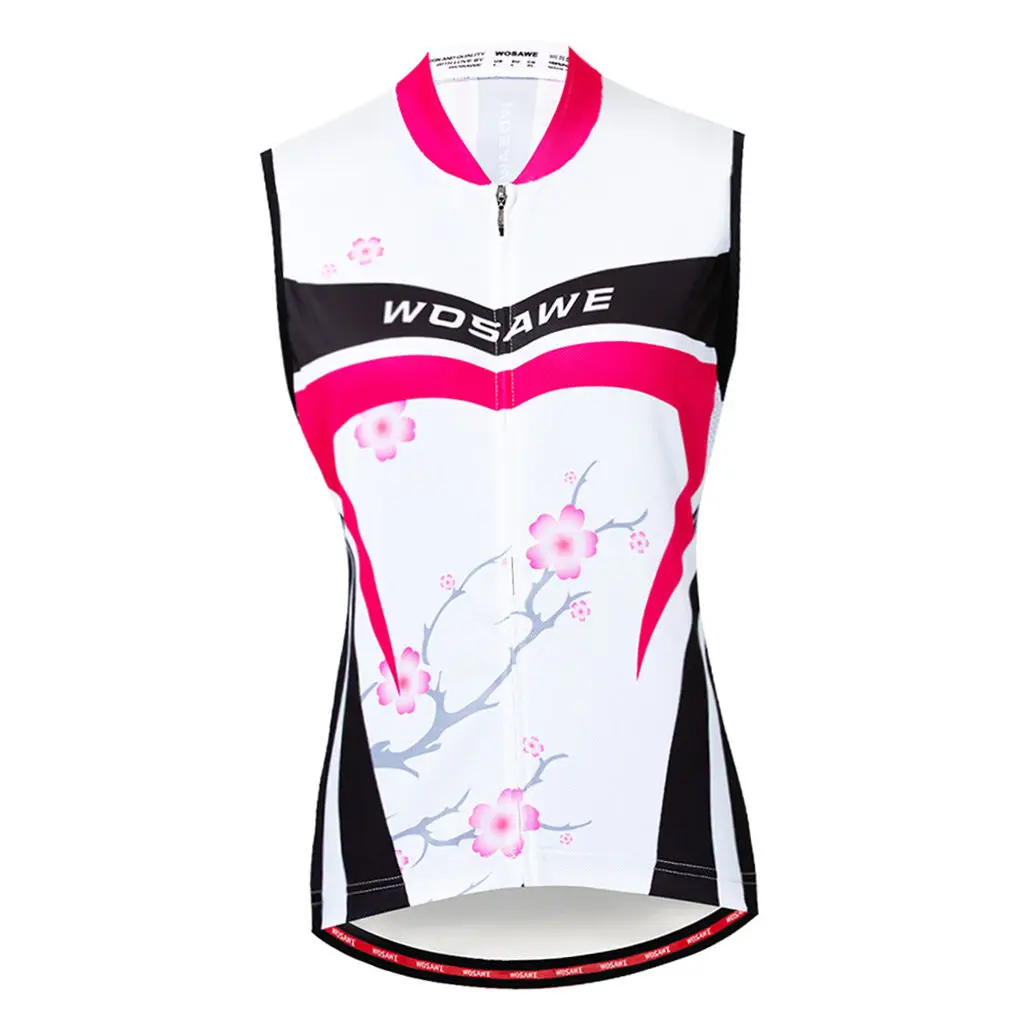 Women`s Reflective Cycling Vest, Sleeveless Sports Shirts for Women