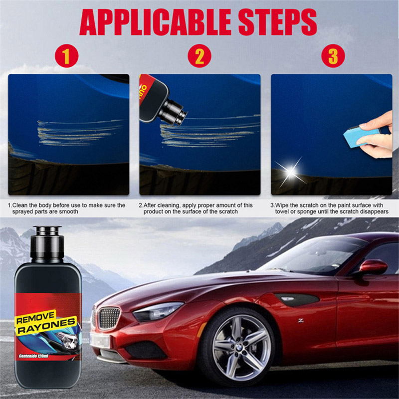 Revestimento do Carro Reduzem a Cera do Restaurador do Carro 120ml do Revestimento do Carro os Riscos da Cera do Revestimento Cera Polonês Anti Risco Creme 30 - do Carro 7 Material escolar e de escritório