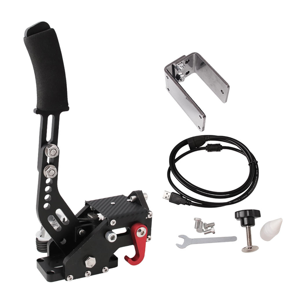 PC USB Handbrake SIM 14bit Hall Sensor Non-touch Switch Non-contact plus Hall Sensor for Racing Games Dirt Rally with Clamp