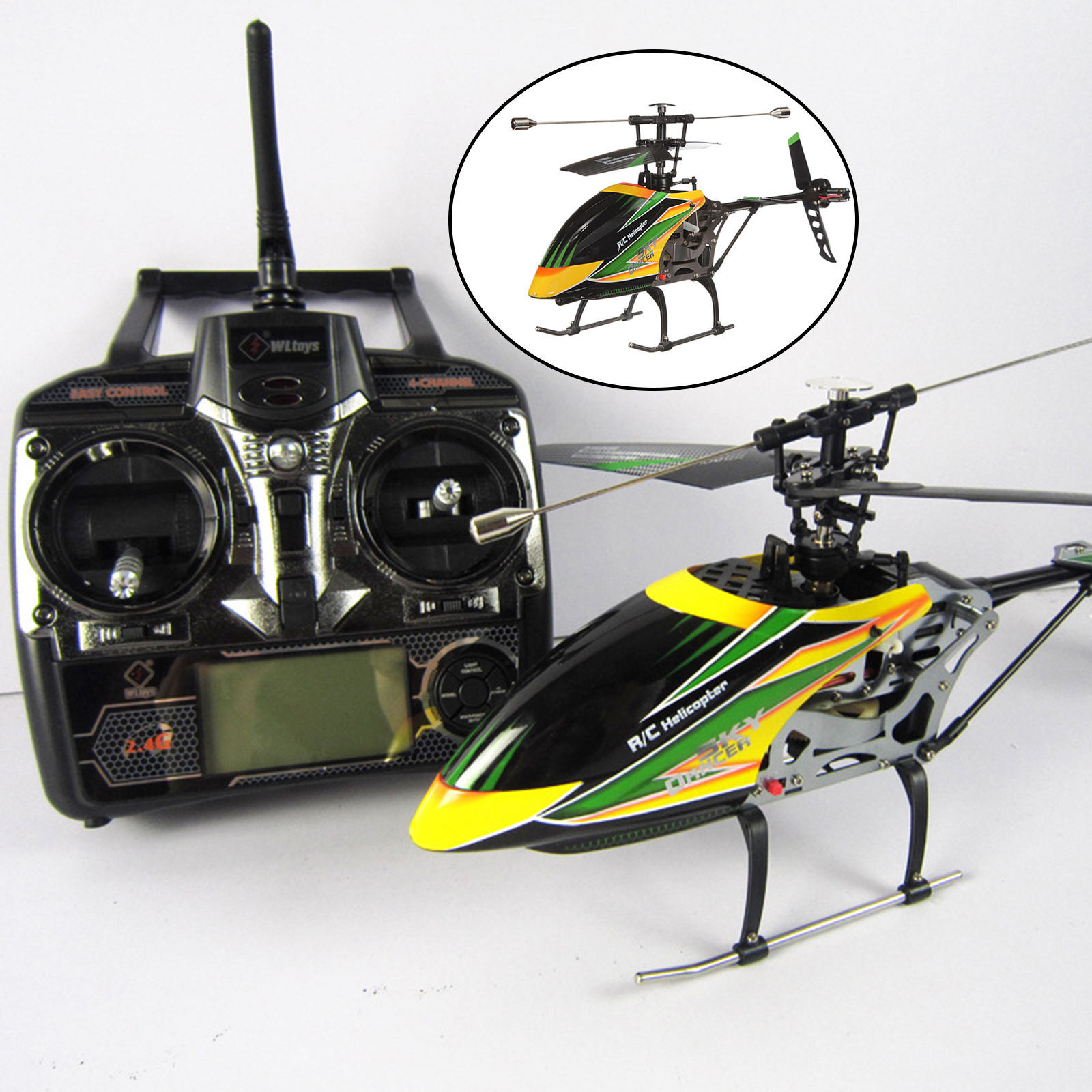 WLtoys V912 Remote Control Helicopter Toys, Kids, Adults, Beginners, 4 Channels