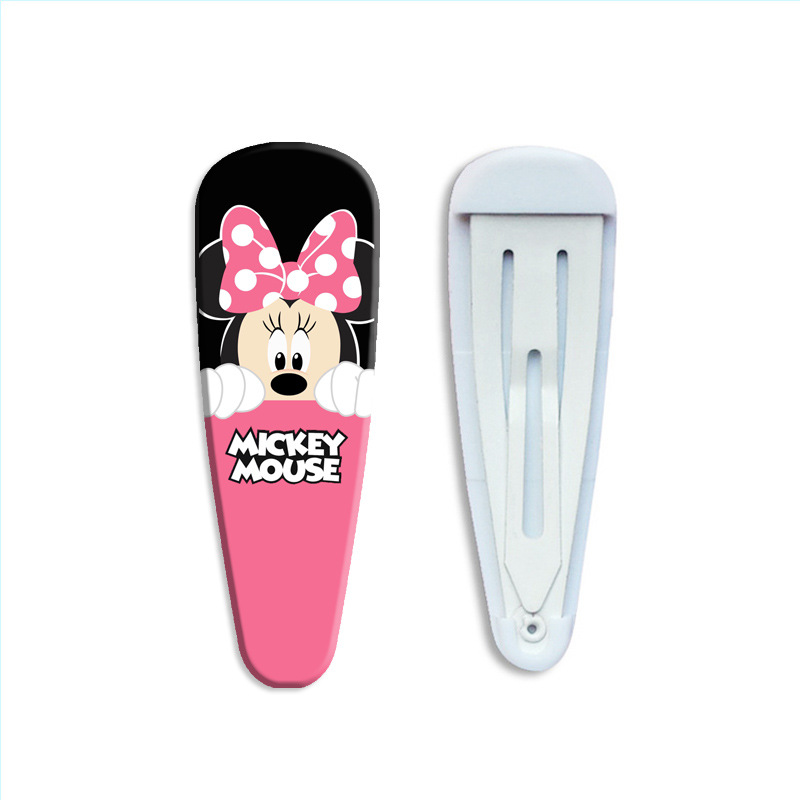 Disney Mickey Minnie Frozen Hairpin Cute Girls Headdress Children Hairpin Cartoon Girl Side Clip Hair Accessories Birthday Gifts
