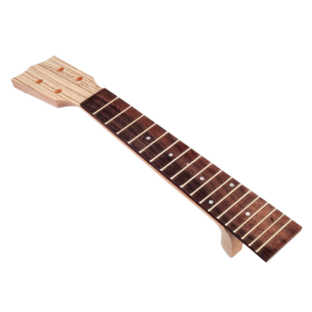 Rosewood Fingerboard Zebrawood Ukulele Neck DIY Hawaii Guitar Parts for 23 inch ukulele