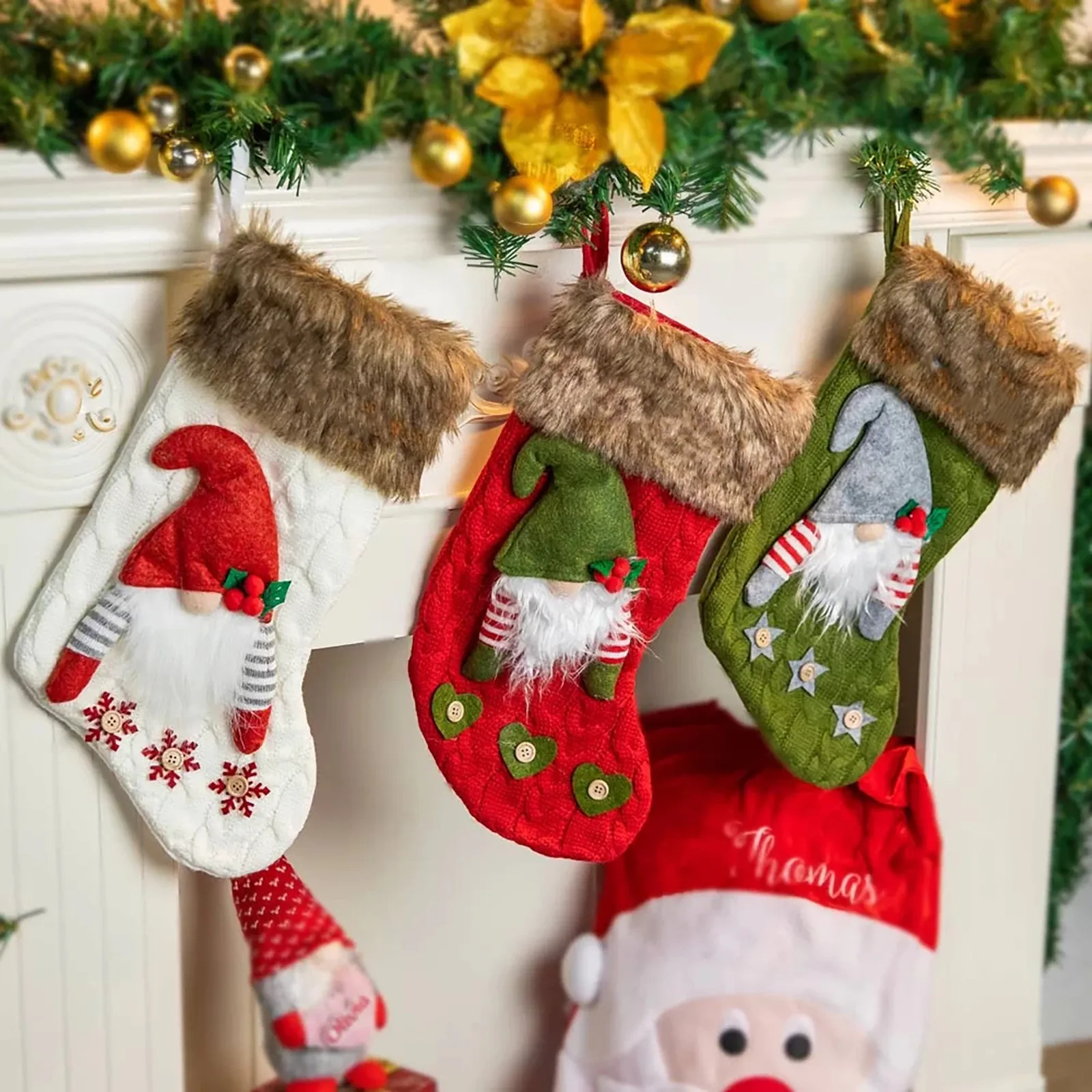 New edc Hanging Xmas Gift Sock Christmas Stocking 