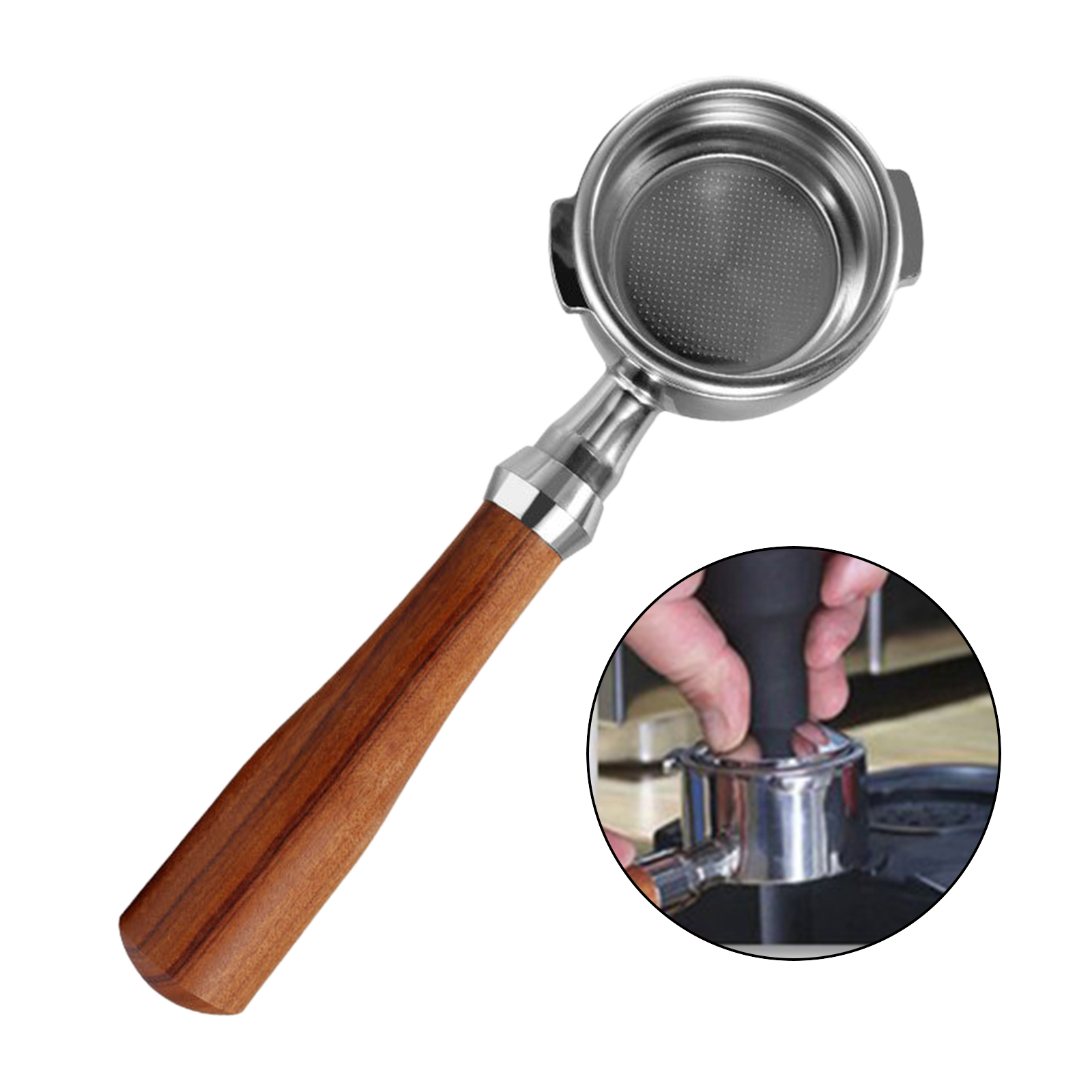 58mm Bottomless Coffee Handle Portafilter Coffee Machine Coffeeware Makers Filter Basket