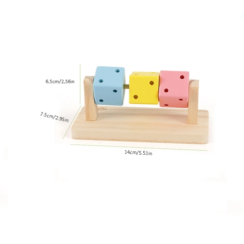 coelho mastigar brinquedo para os dentes de moagem madeira natural colorido blocos com plataforma para coelho chinchila hamster