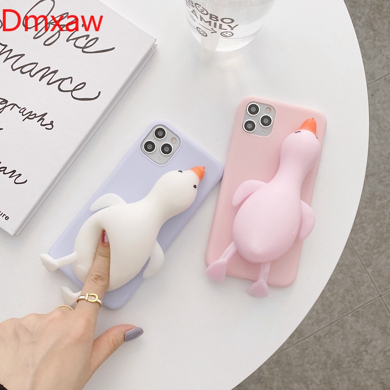 iphone 13 pro phone case Casing For iPhone 13 12 11 Pro Max Mini X XR XS Max 8 7 6 6S Plus SE 5S 5 Cover Cute Cartoon Duck Goose Stress Reliever Case iphone 13 pro phone case