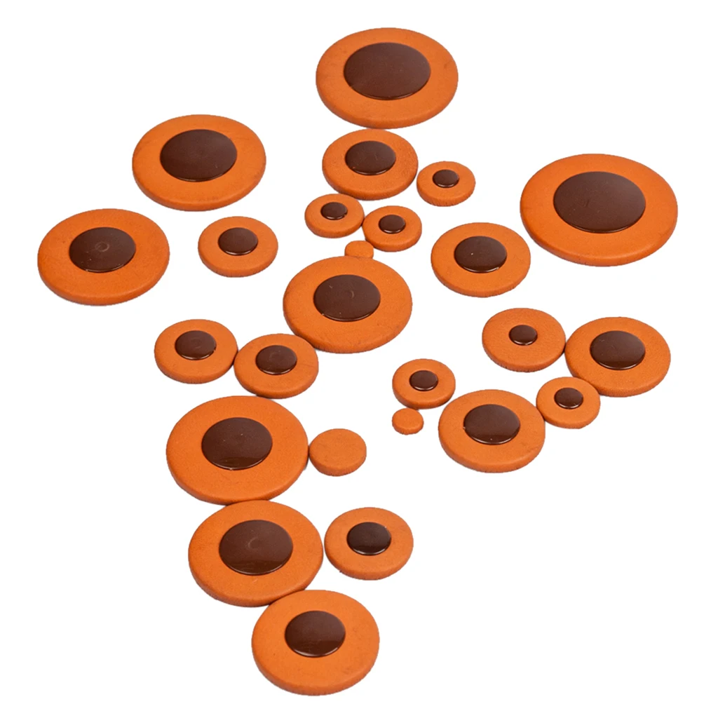 25 Pcs Alto Saxophone Pads Cushions for Yamaha Saxophone Lovers Orange