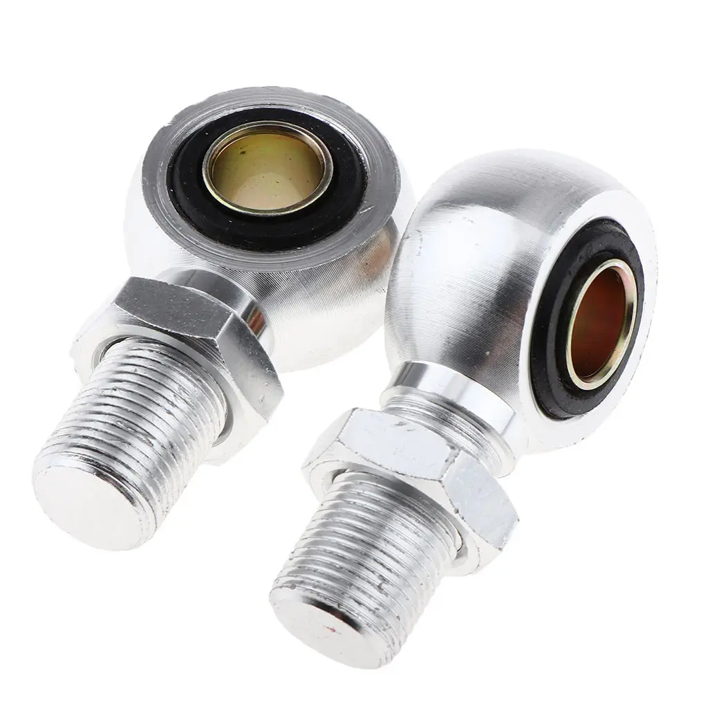 2pcs Custom Motorcycle Shock Absorber Rear  Round Eye Adapters 12mm Sliver