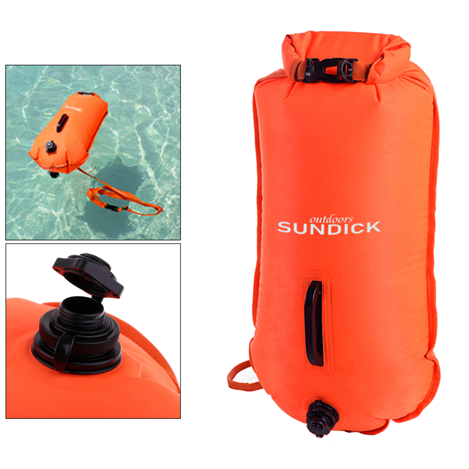 Waterproof Floating Swim Buoy for Open Water Swimming Kayaking Snorkeling   Bag Surfing Training Snorkeling Inflatable
