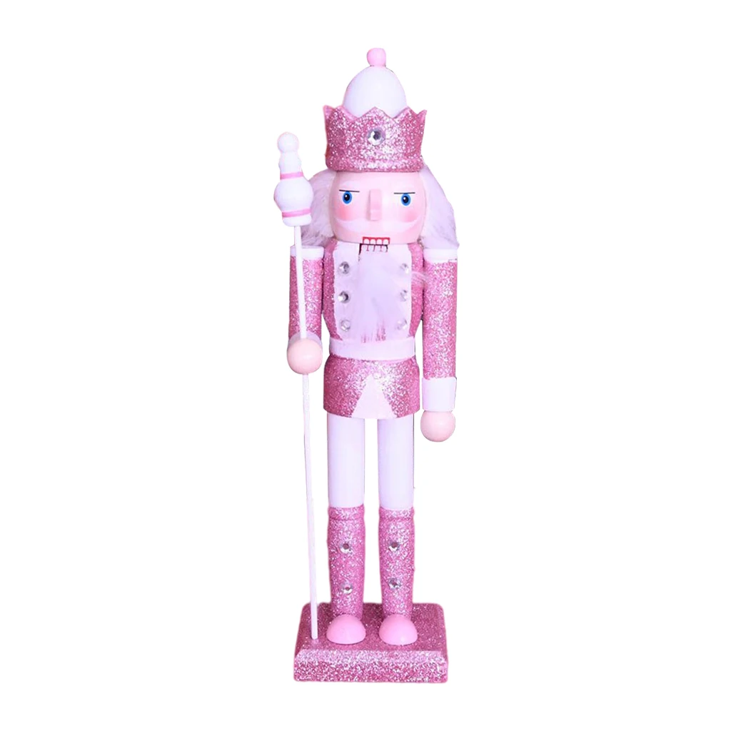 12 inch Wooden Nutcracker King Ornaments Christmas Decoration Figures Gift