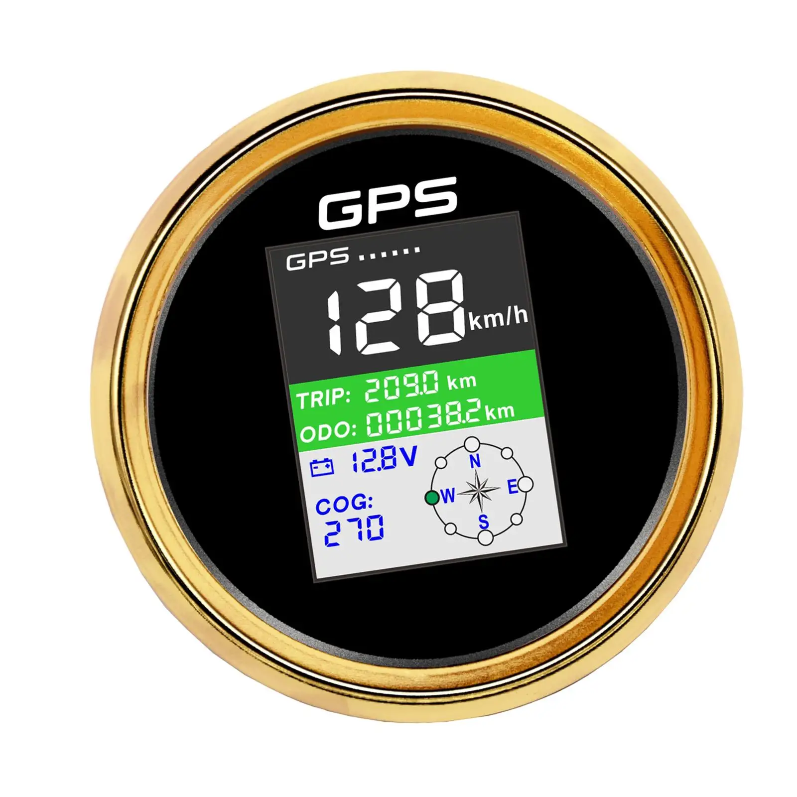 85mm GPS Speedometer Gauge Adjustable Mileage Digital Backlight LCD for Motorcycle Boat