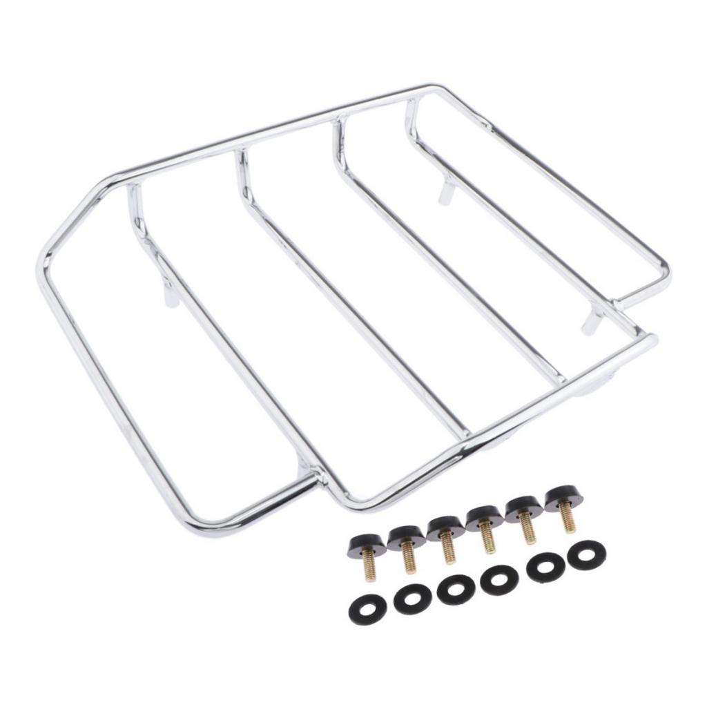 Motorcycle Rear Seat Luggage Rack, Support Shelf For 1984-2017 Harley Touring -King, Chopped