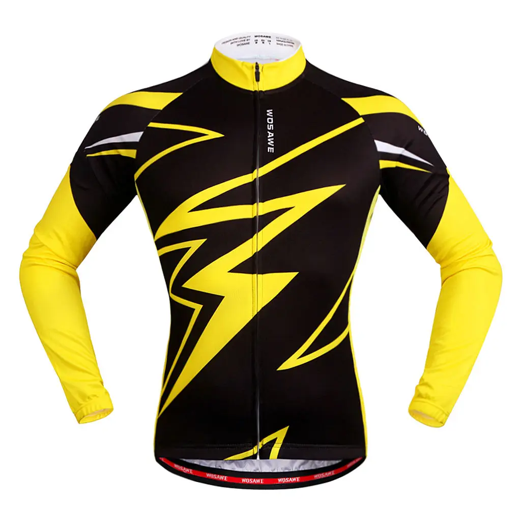 Unisex Cycling Jersey Men Women Bike Cycle Jersey Tops Windproof with Reflective Strips