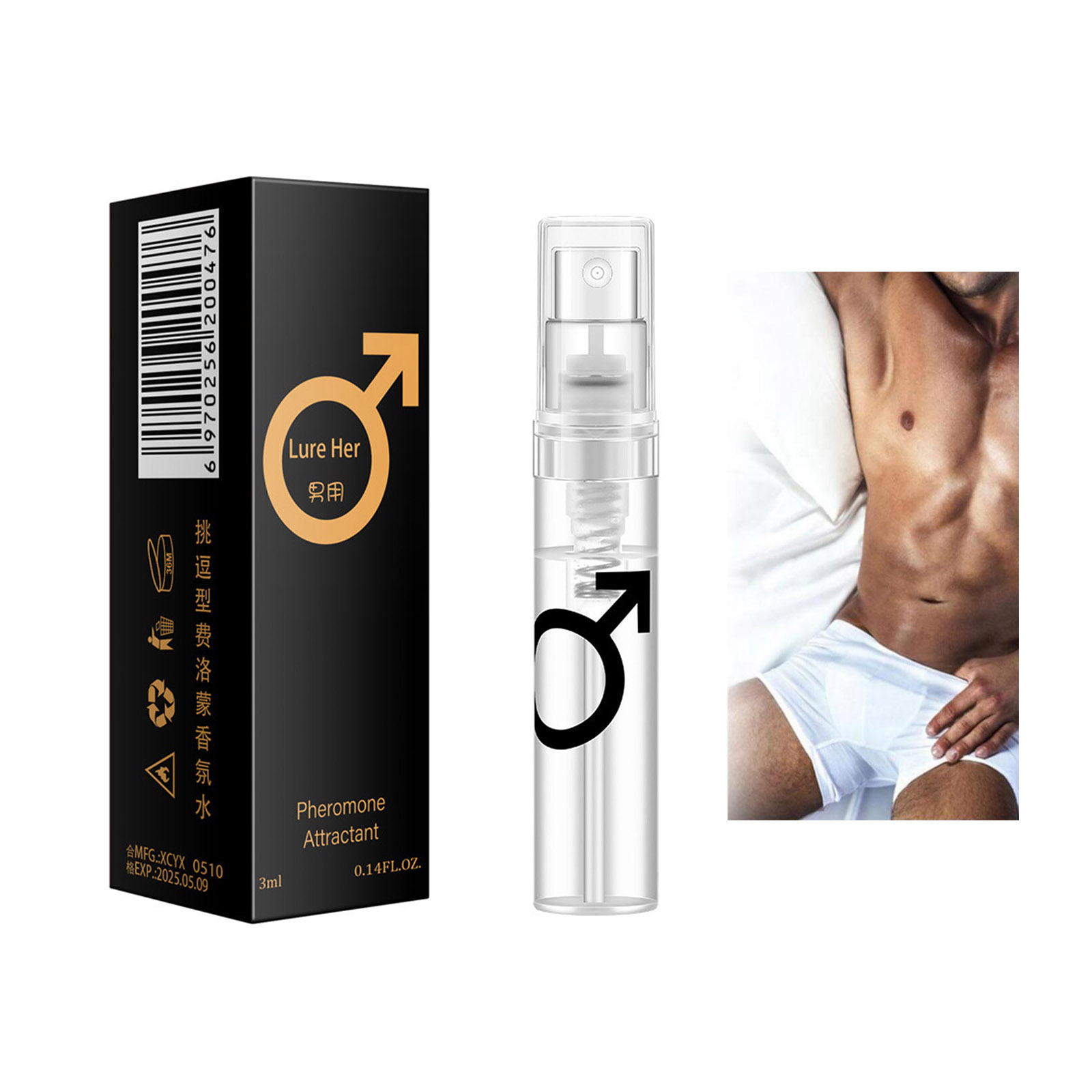 3ml Pheromone Sex Attractant Perfume Flirt Fragrance Scented for men
