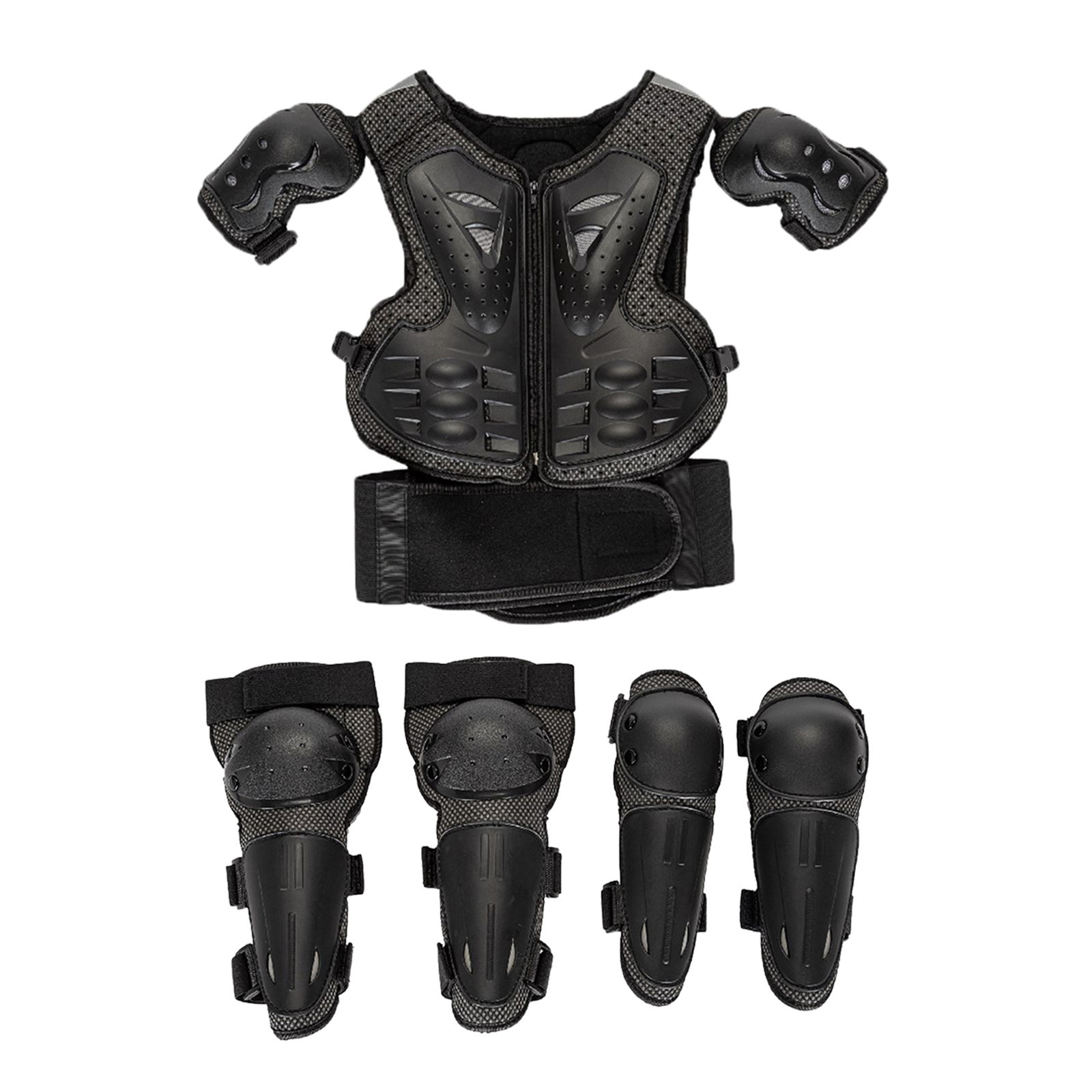 Kids Motorcycle Armor Suit Chest Back Protector Elbow Pads for Skiing Roller Skating Cycling