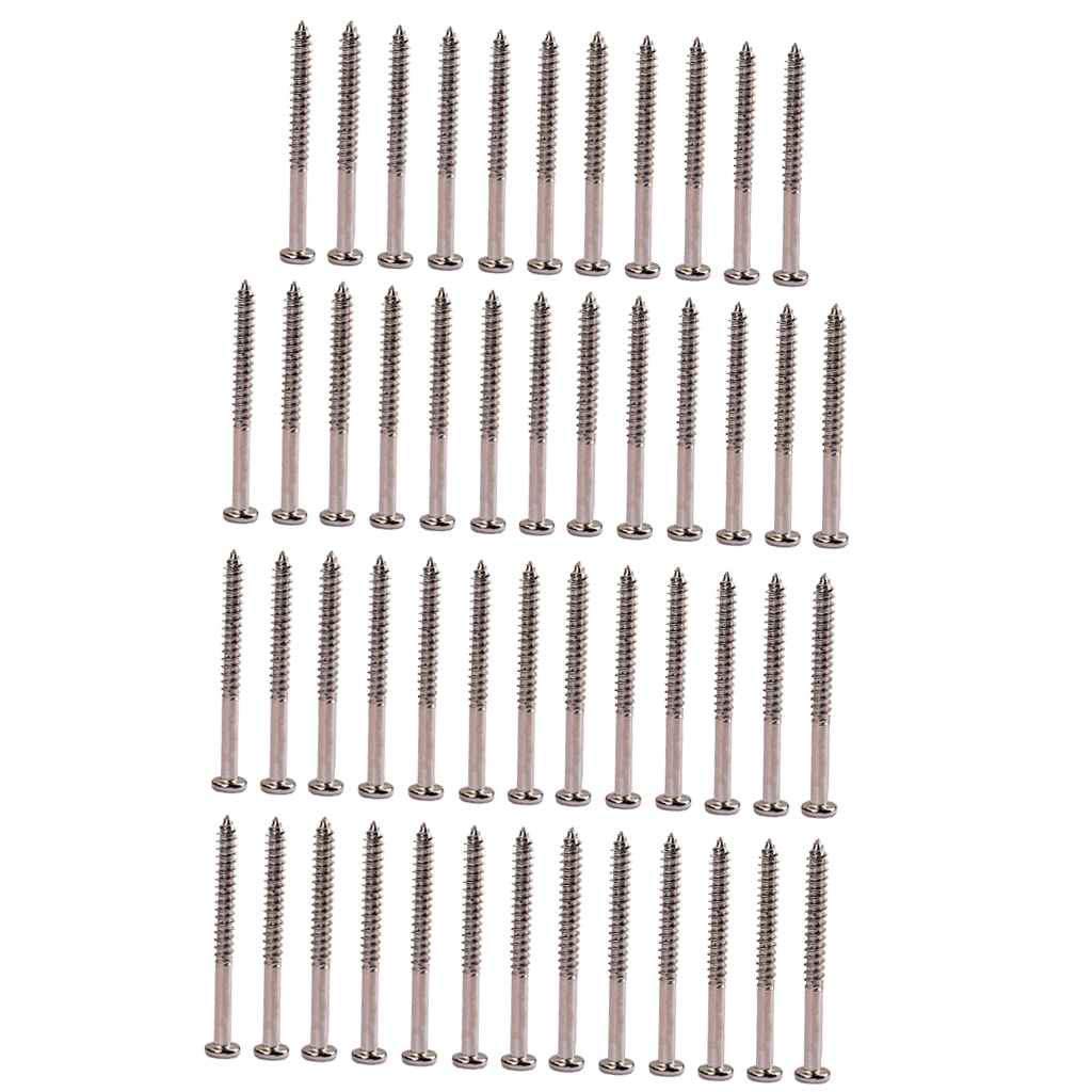50 Pack Guitar Pickup Mounting Screws for PB JB Bass P90 Pickup Musical Instrument Parts