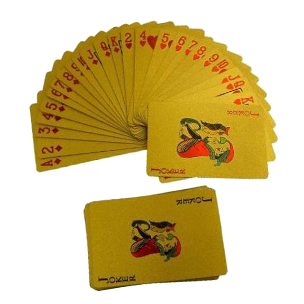 Hot Sale Playing Cards W/ 24K Gold Leaf And Dollar Design Full Deck Poker