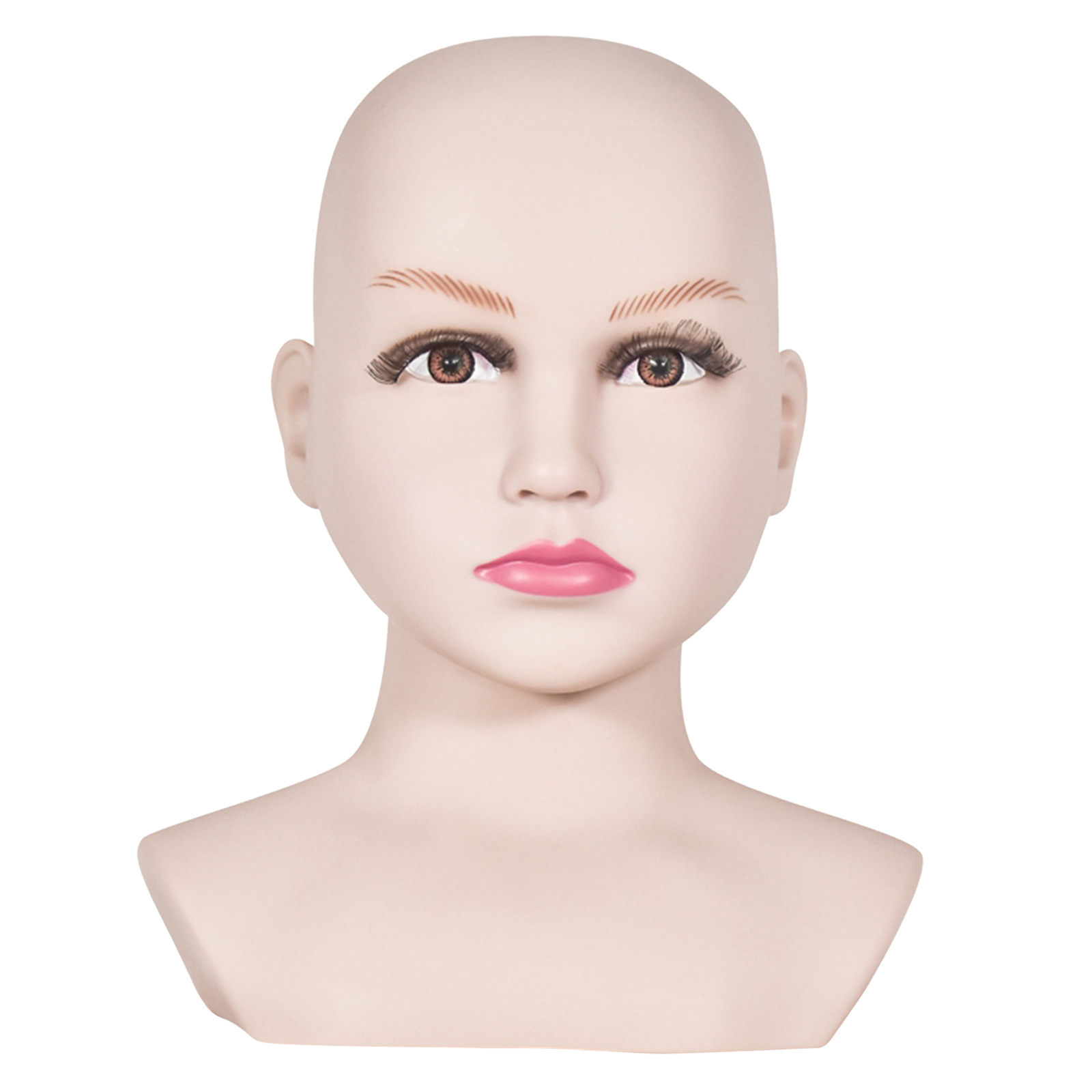 Child Mannequin Head Model Hat Wig Display Stand Rack for Kids Scarves