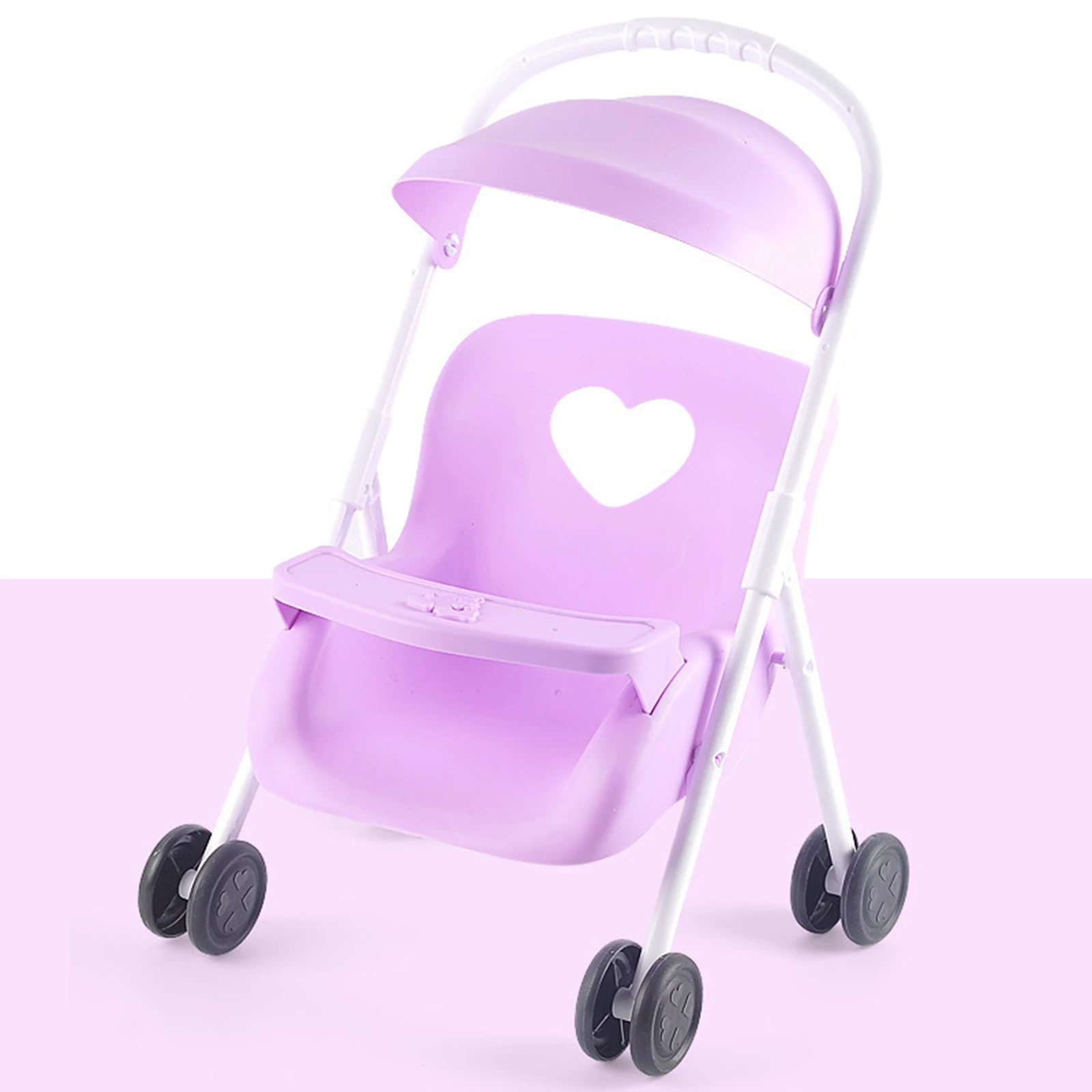 Infant Doll Stroller Foldable Pushchairs Prams Toys for Toddlers and Little Girls