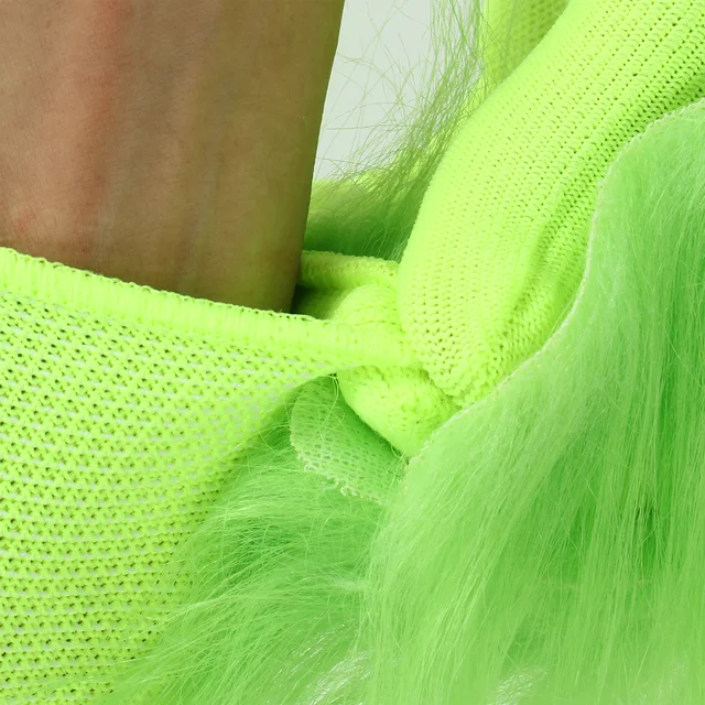 Guantes de disfraz Grinches Unisex, divertidos guantes de felpa verde para  carnaval, Purim Deluxe, fiesta Grinc, 1 par - AliExpress