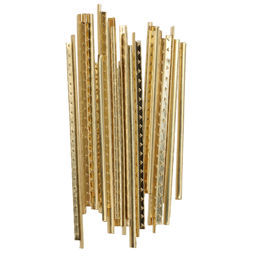 Set of 20 Fret Wire Acoustic Guitar Fretwire Golden Brass Fretwires 2.0mm