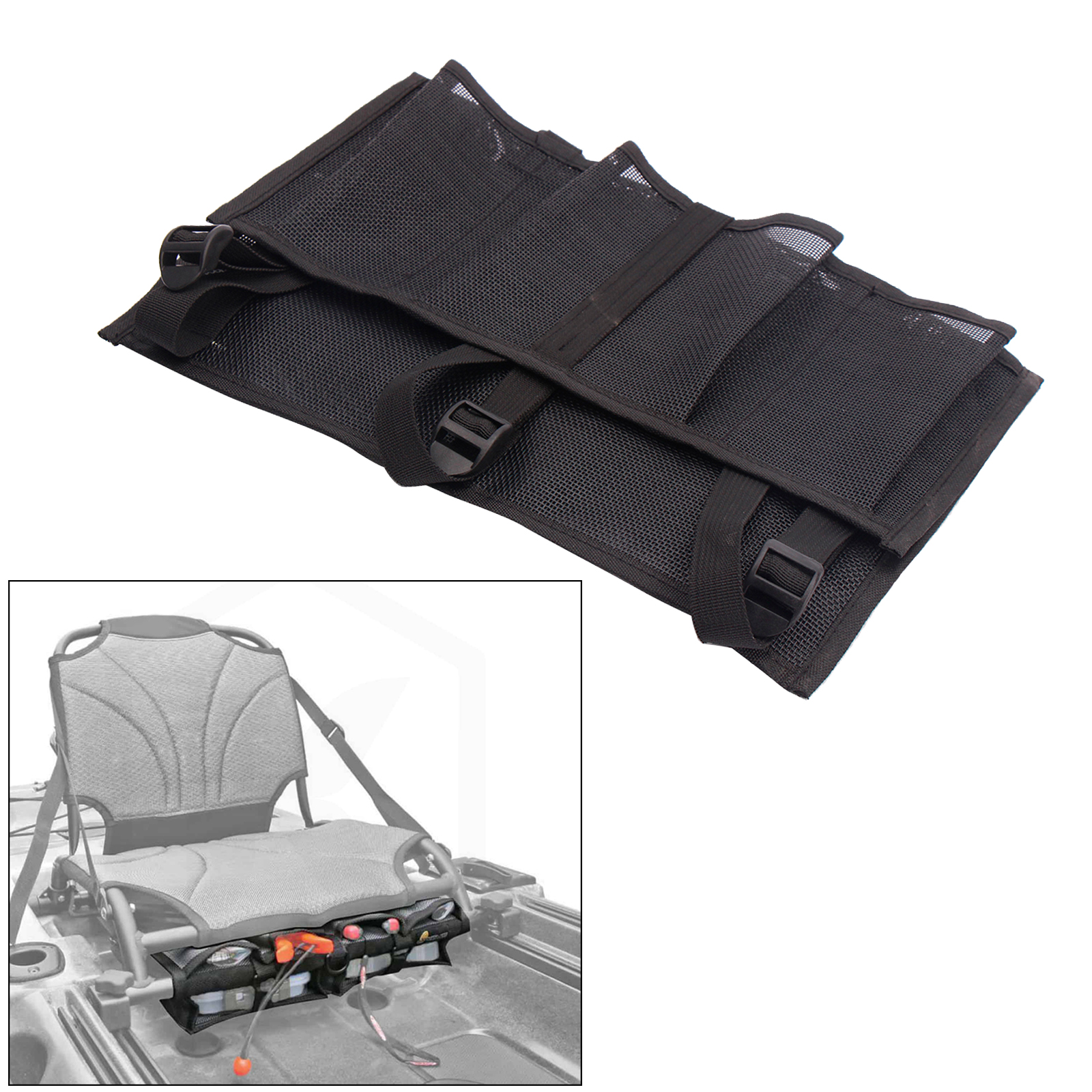 Kayak Canoe Fishing Pockets Mesh Bag Storage Sleeve Marine Boat Accessories