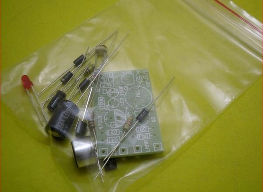 Kit eletrônico diy 220v lâmpada de som