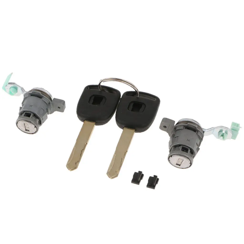 2Pcs Ignition Cylinder Door Lock Core With 2 Keys Parts For Honda CR-V 03-06