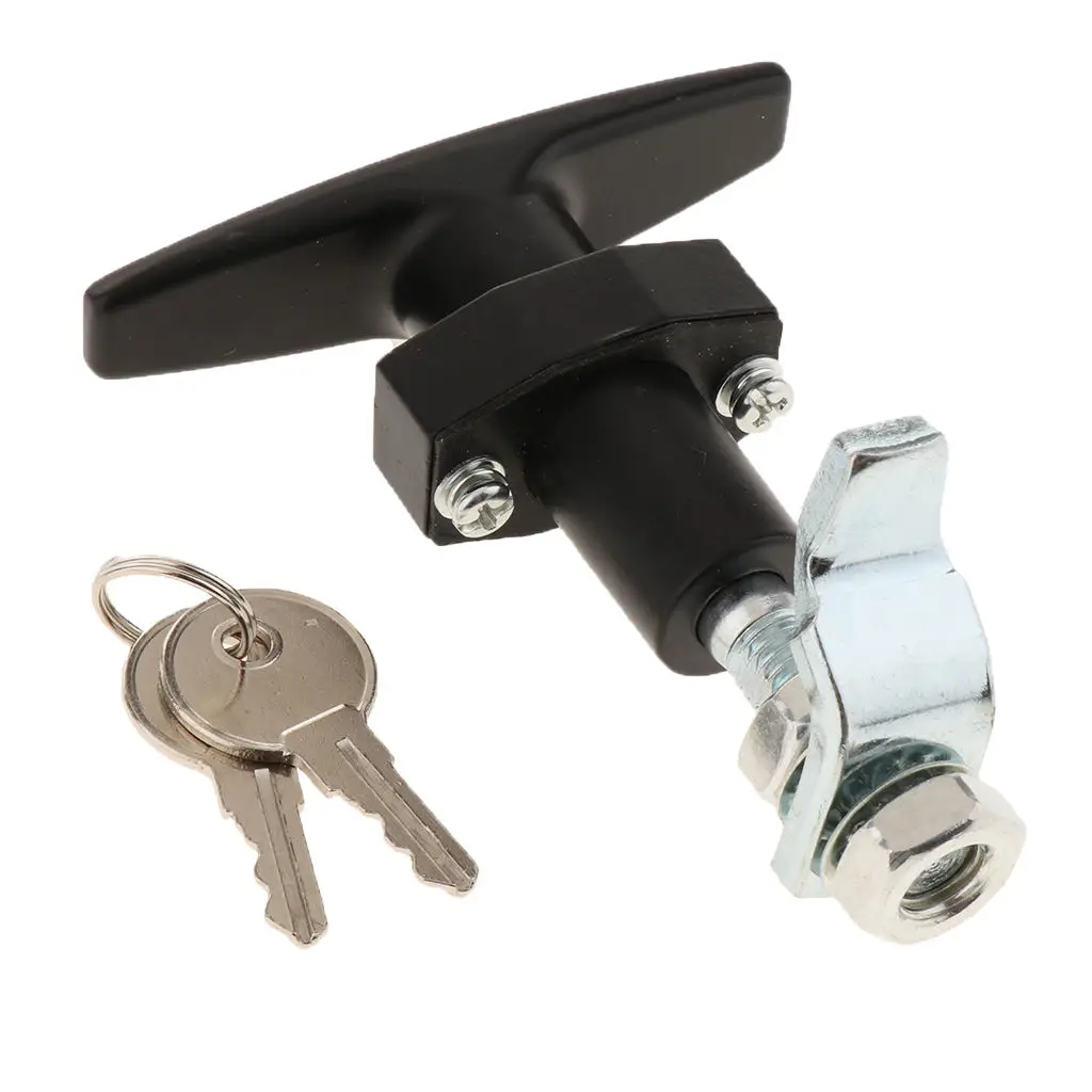 T Lock Handle Garage Door Opener with 2 keys Secure Fit For Caravans Trailer