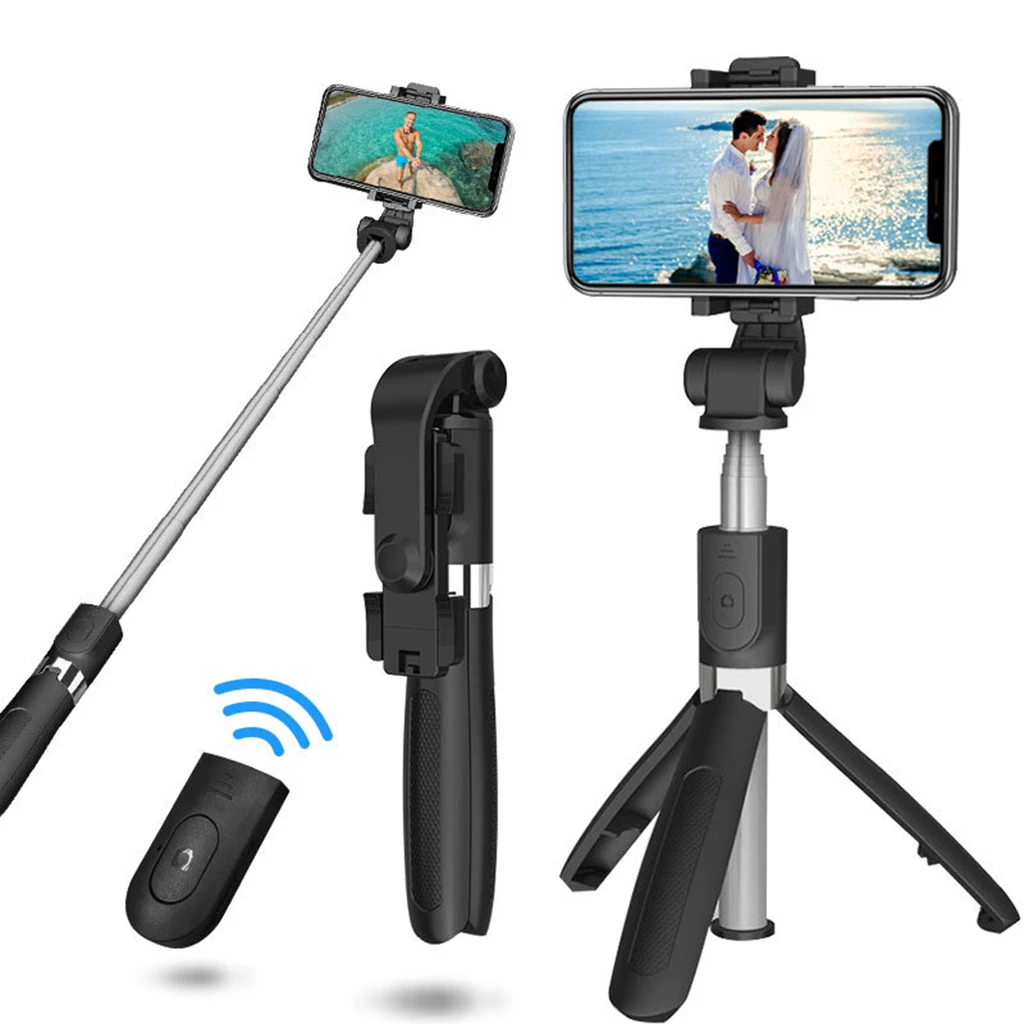 Mini 3 In 1 Selfie Stick Tripod With Bluetooth Remote Shutter Extendable Selfie Tripod Cell Phones Tripod Stand Universal