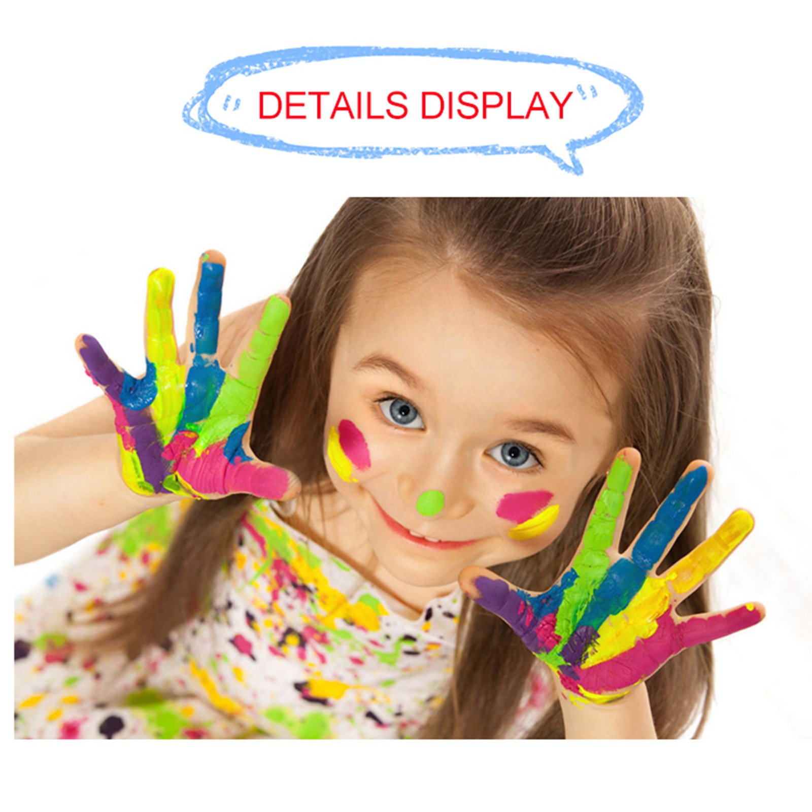 Kit Peinture Aux Doigts Lavable Pour Enfants - 12 Couleurs + Livre De Motifs (Activité Créative Familiale)