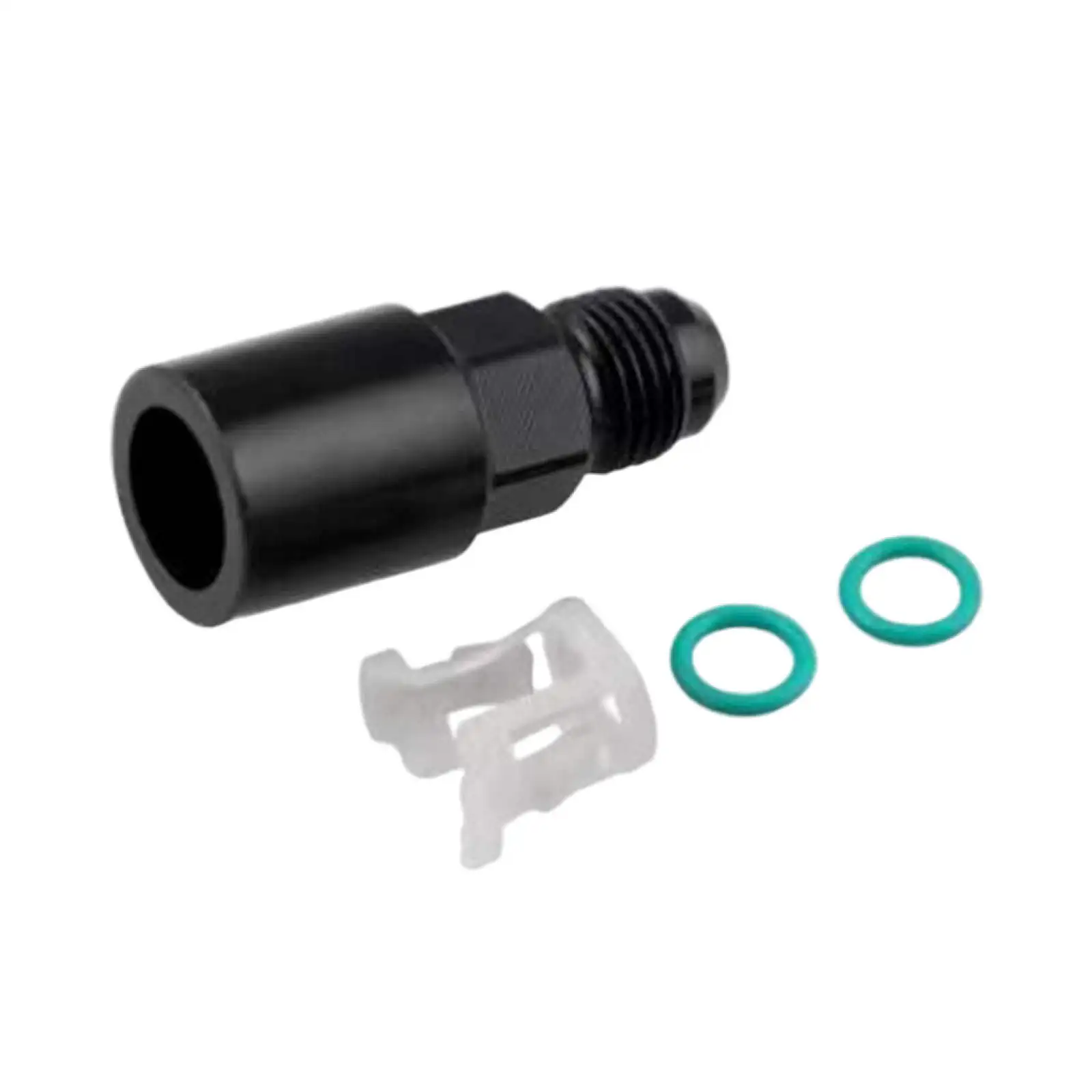 Fuel Adapter Fitting 6AN to 5/16 GM LS W/ Clip Female Black Fuel Distribution Pipe Joint for Gas Fuel Oil Coolant Air