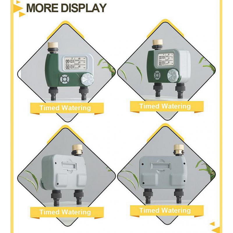 Home Water Timer Kit Sprinkler Garden Timer Outdoor Watering Device Irrigation Instrument for Yard Pool Filling 2 Outlet