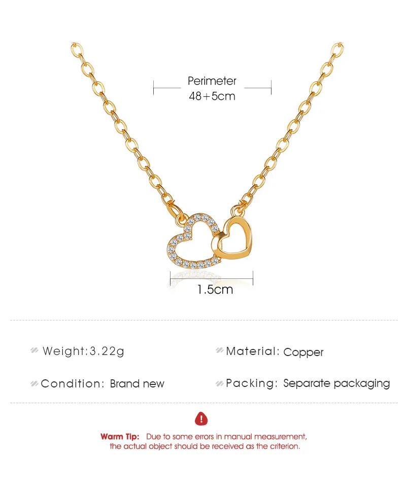 Exquisite Zircon Heart Women's Necklace Simple Romantic Crystal Pendant Gold Silver Color Clavicle Chain Wedding Jewelry 2021 name pendant