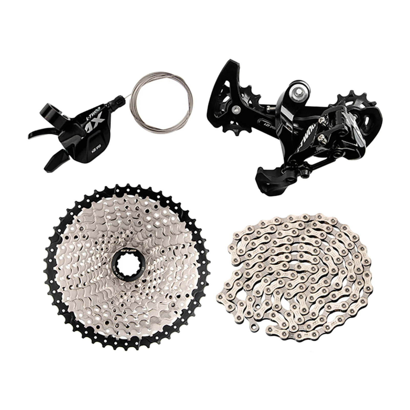 1Set Aluminum 12Speed Cassette 11T-46T Mountain Bike Rear Derailleur Biycle Thumb Gear Shifter Steel Components Parts Chain