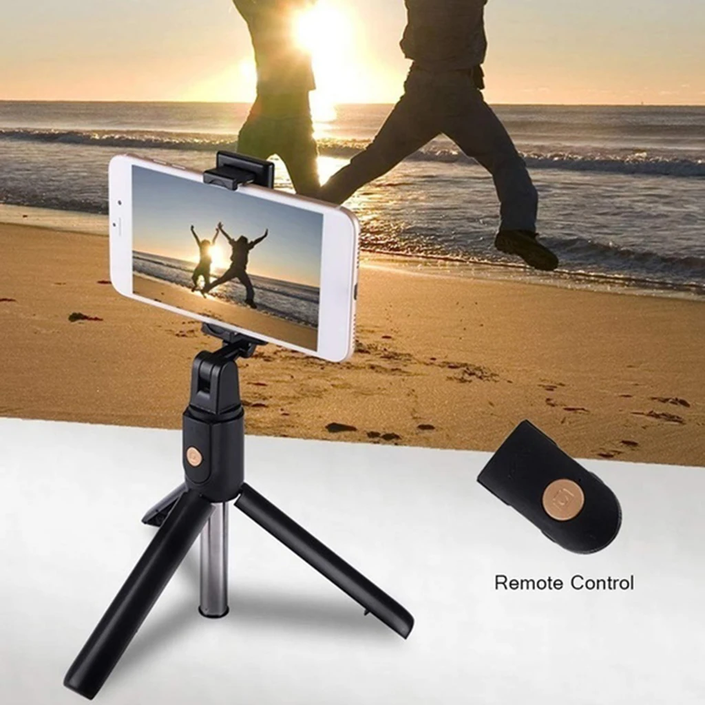 K07 Extendable Selfie Stick With Monopod Tripod & Bluetooth Remote Shutter Phone 3 In 1 Selfie Stick Tripod