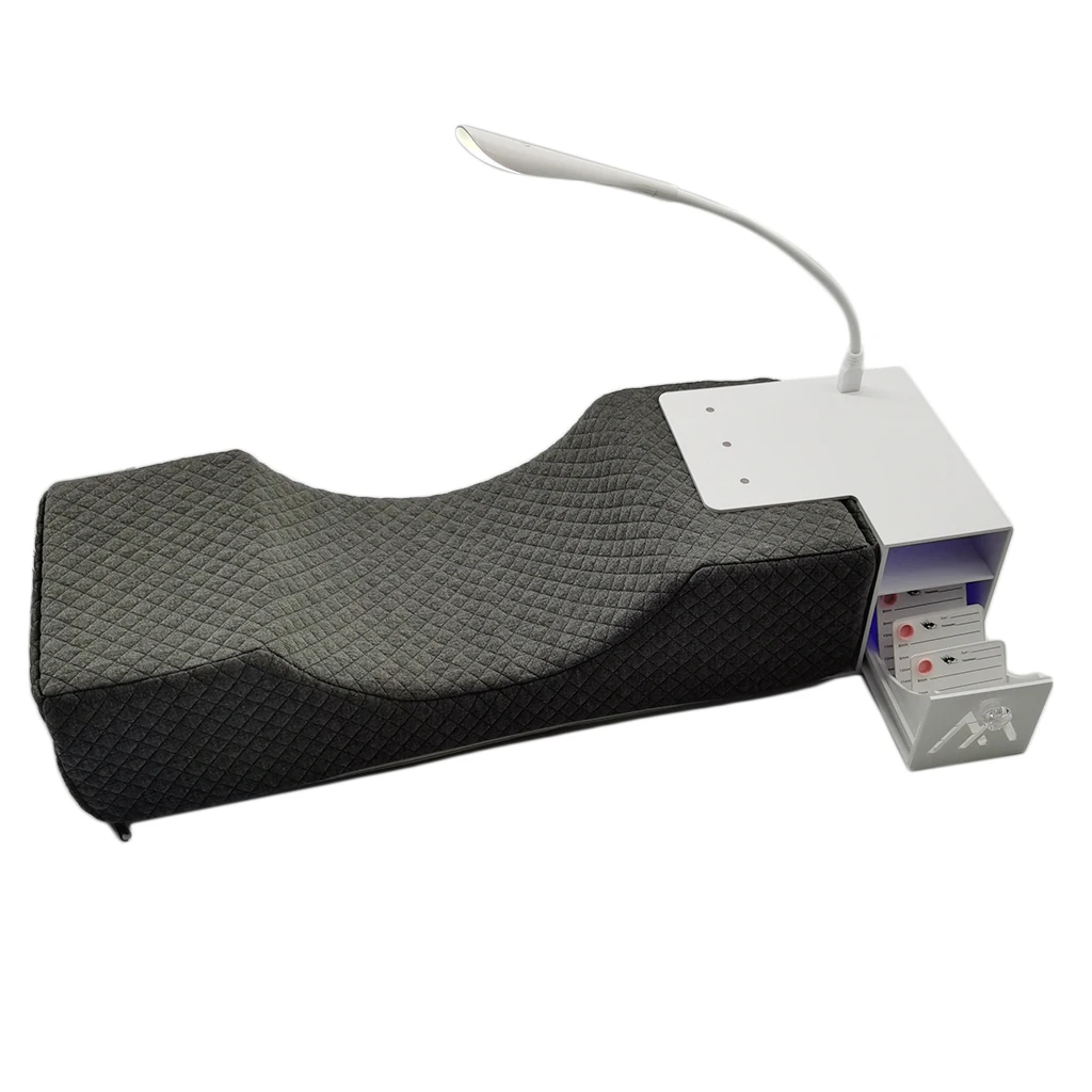 Professional Eyelash Extension Pillow Cushion Neck Support W/ Shelf Light