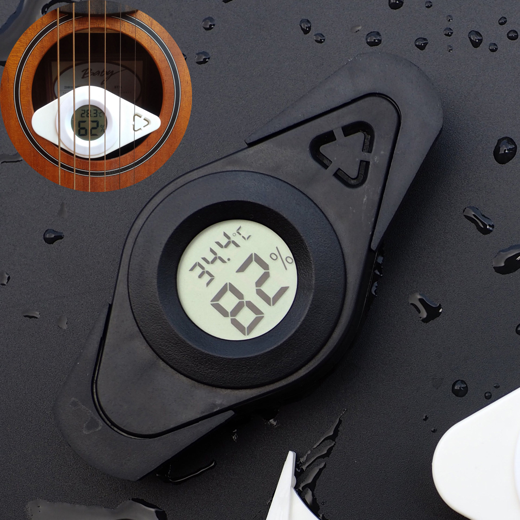 Digital Guitar Case Sound Hole Electronic Hygrometer Thermometer Humidifier