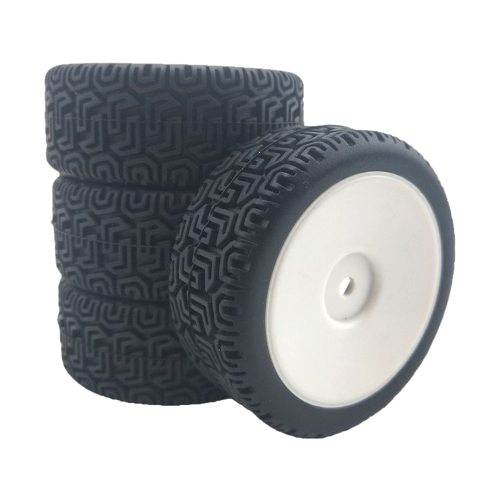 Rubber 1:10 Rally Wheel Hex 12mm On Road Tires RC Car for Tamiya Axial Scx10