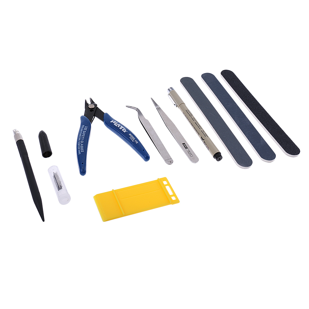 1 Set Military Model Making Tools Kit Toy Tweezers Cut Pliers Polished Tools