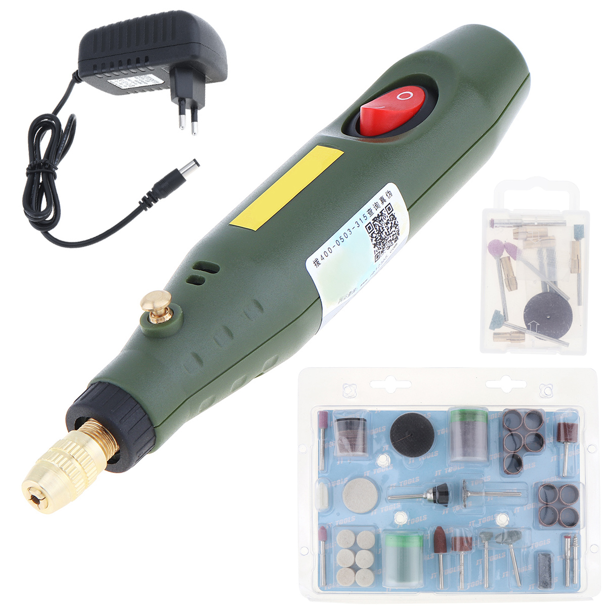 Mini Electric Grinder Rotary Variable 3 Speed Tool Drill Kit w//17pcs Accessories