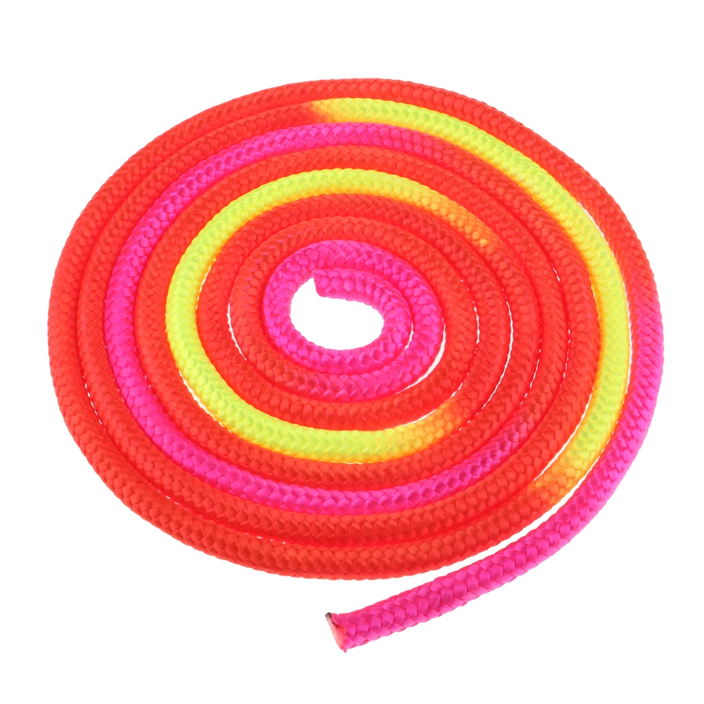 Rainbow Colour Artistic Gymnastics Rope Exercise Fitness Sports Training Rope Jump Ropes Sports Fitness Equipments